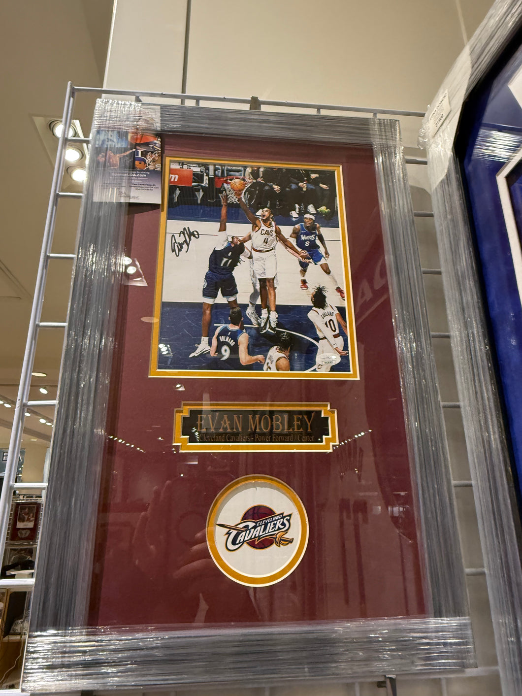 Cleveland Cavaliers Evan Mobley Signed Autographed 8x10 Photo Custom Framed JSA COA