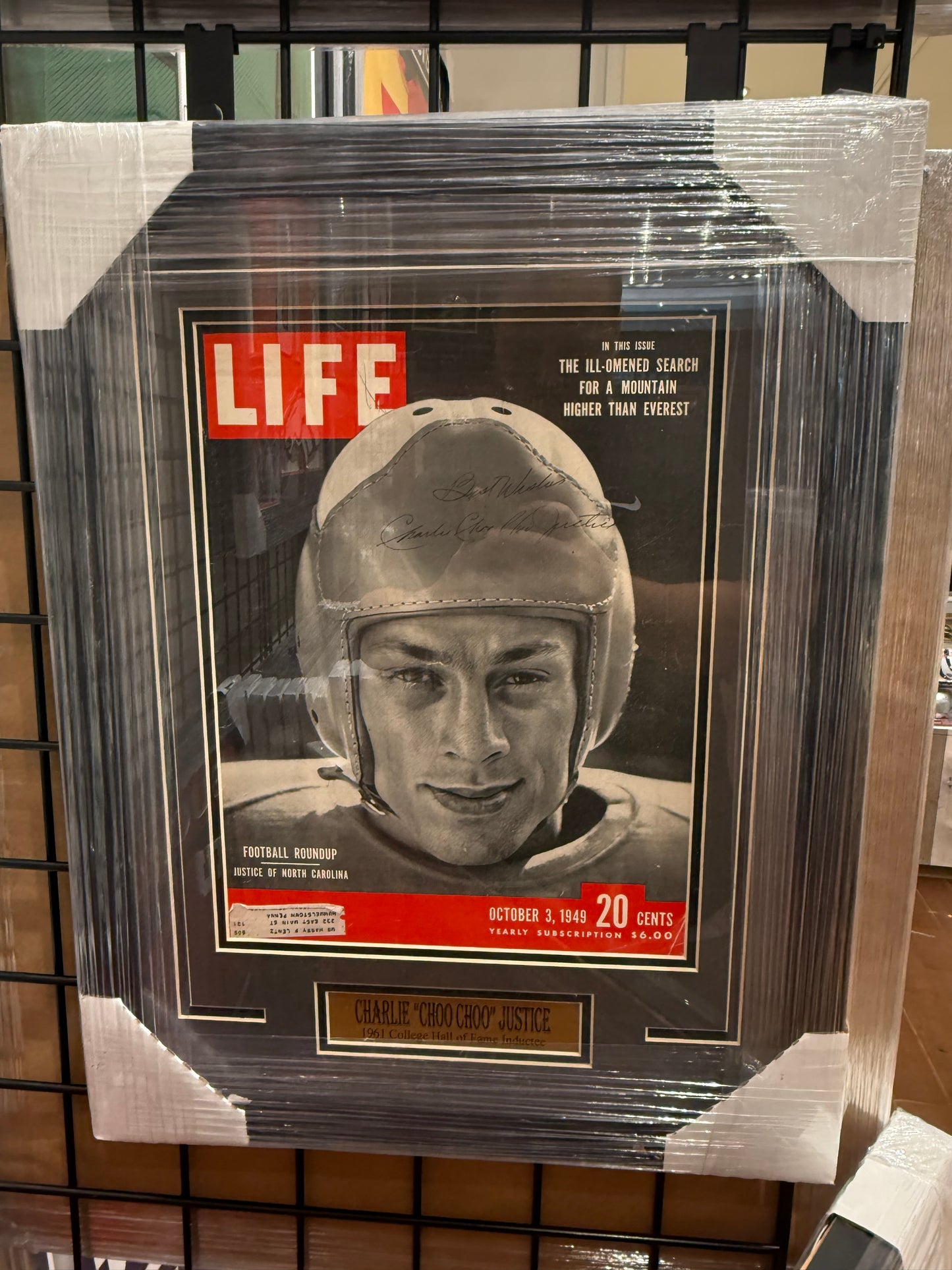 Charlie Choo Choo justice signed / framed 11x14 photo