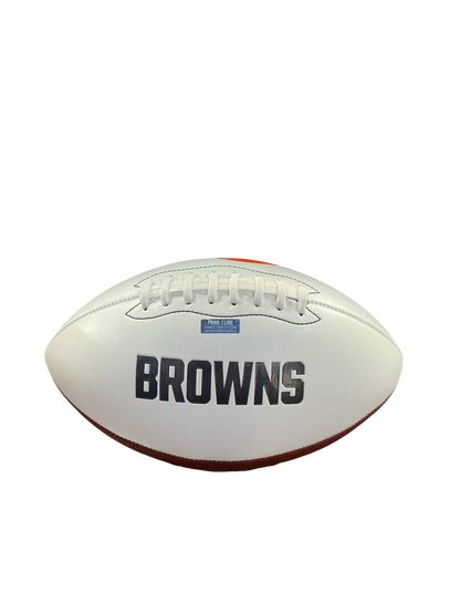 Carson Schwesinger Signed Autographed Cleveland Browns Logo Football COA