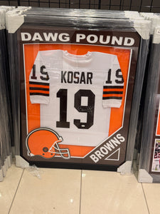 Cleveland Browns Bernie Kosar Hand Signed Autographed Jersey Custom Framed JSA COA