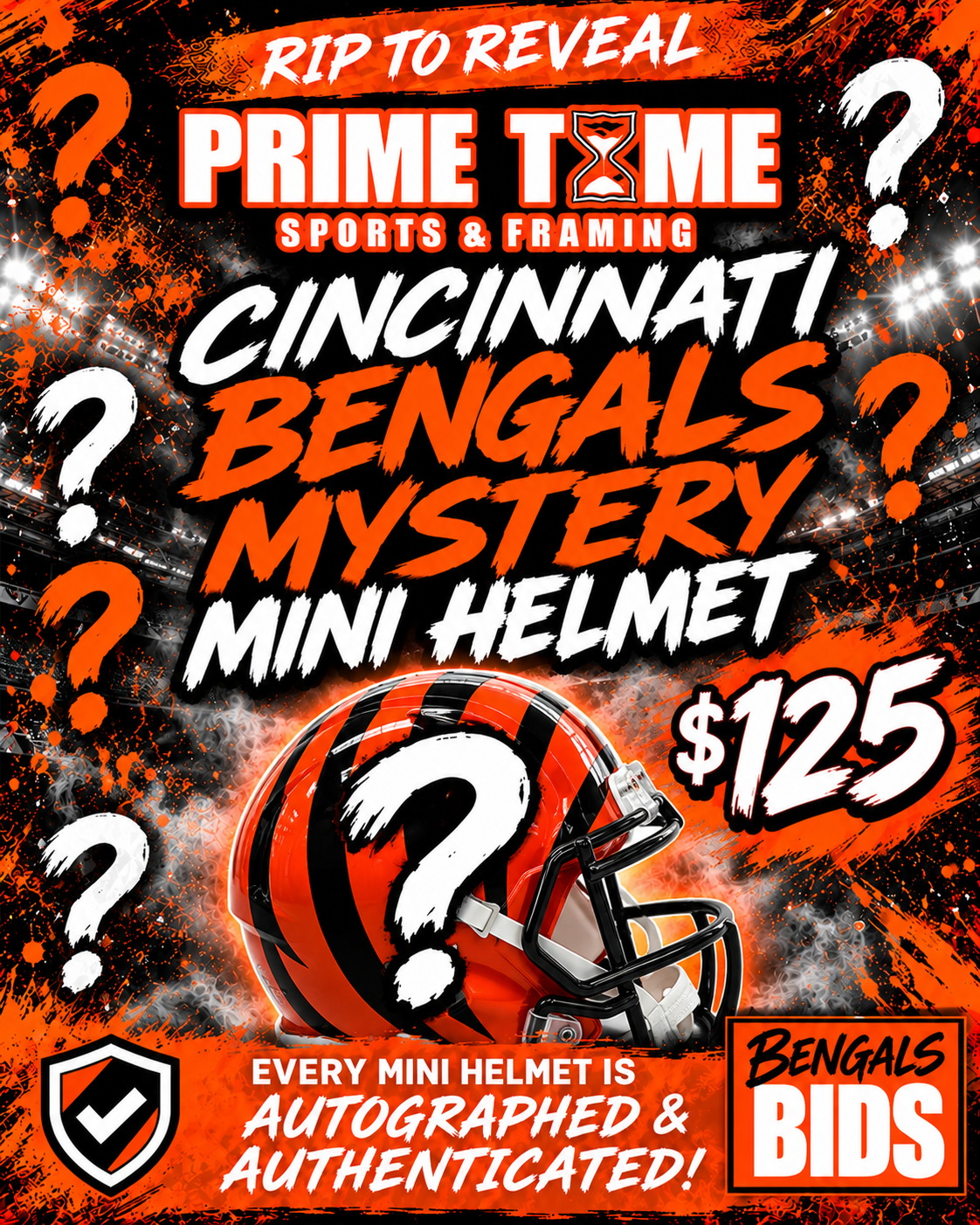 Cincinnati Bengals Signed Mystery Mini Helmet