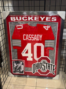 Ohio State Buckeyes Hop Along Cassady Hand Signed Autographed Jersey Custom Framed JSA COA