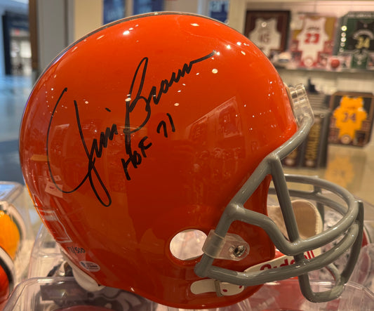 Cleveland Browns Jim Brown Hand Signed Autographed Authentic Full Size Helmet HOF 71 inscription /500 BAS Coa