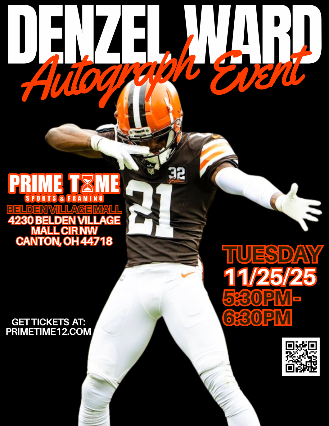 DENZEL WARD Pre-Sale LIMITED COMBO GET ANY 1 ITEM SIGNED & PHOTO OP
