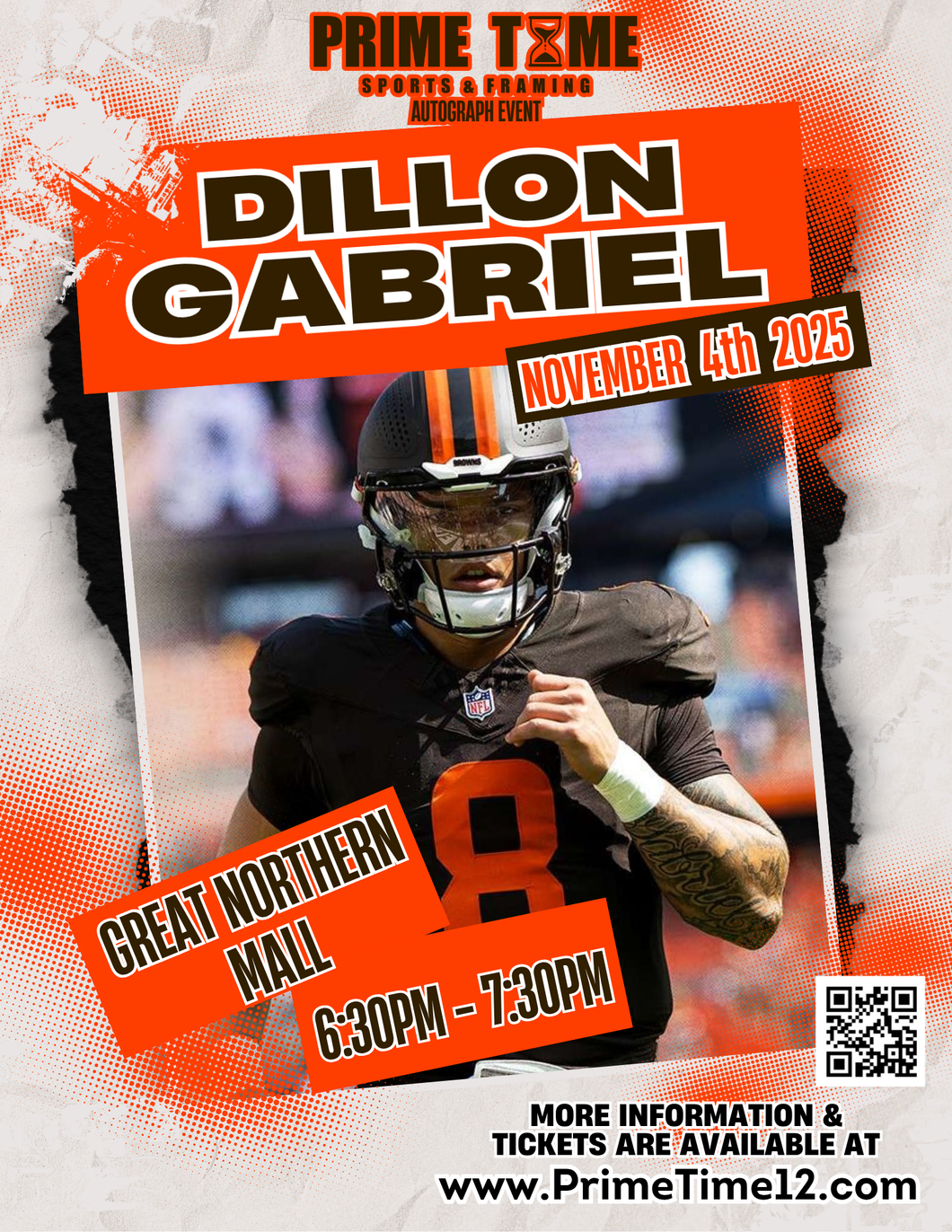 Dillon Gabriel Pre-Sale LIMITED COMBO GET ANY 1 ITEM SIGNED & PHOTO OP 11/4/2025
