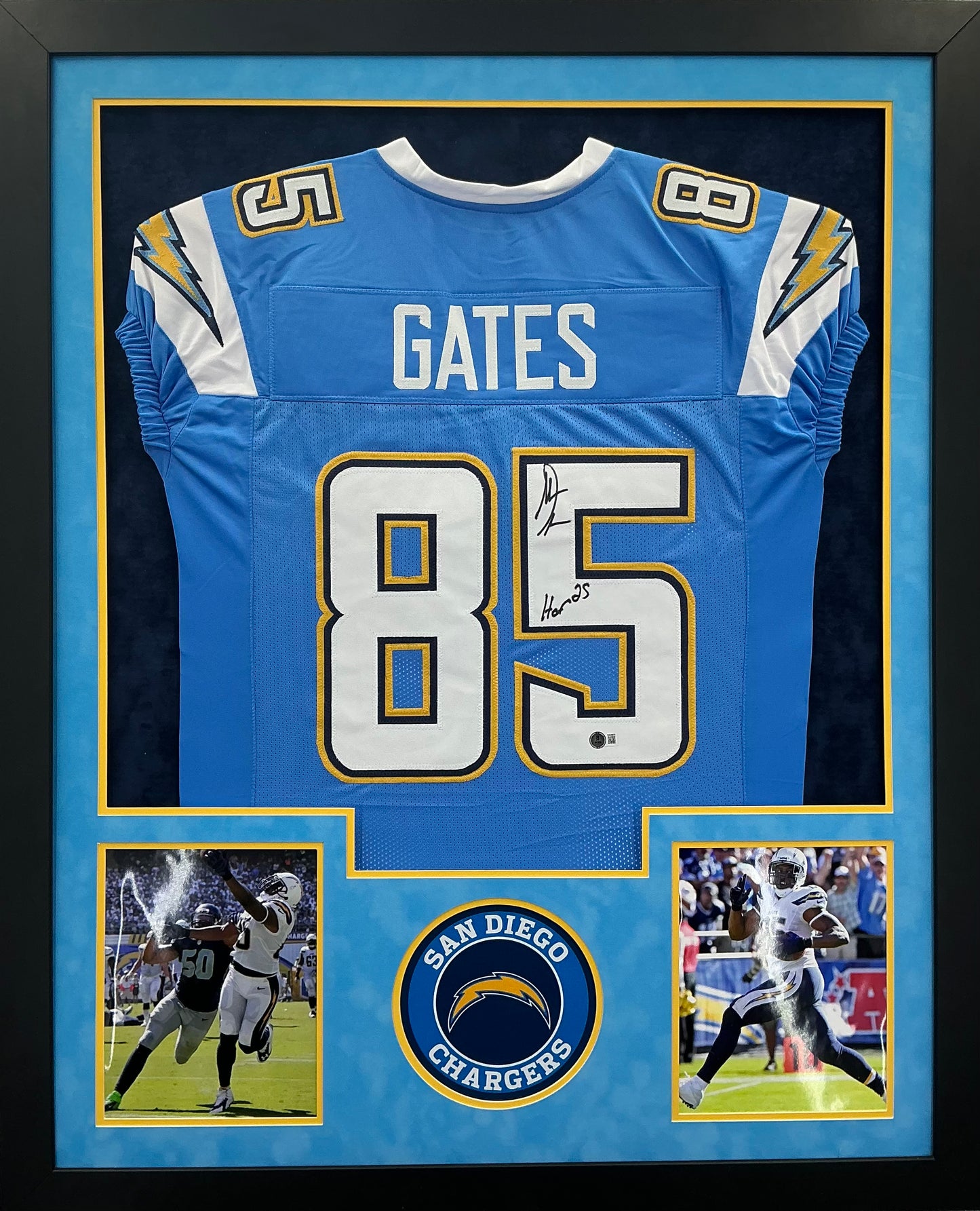 Jersey Framing - Vertical Style with Two 8x10 Pictures