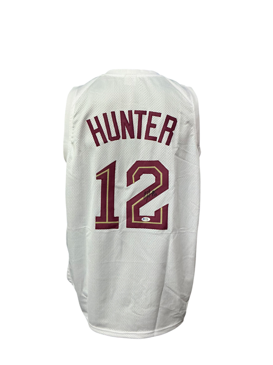 Cleveland Cavaliers De'Andre Hunter Hand Signed Autographed Custom White Jersey with COA