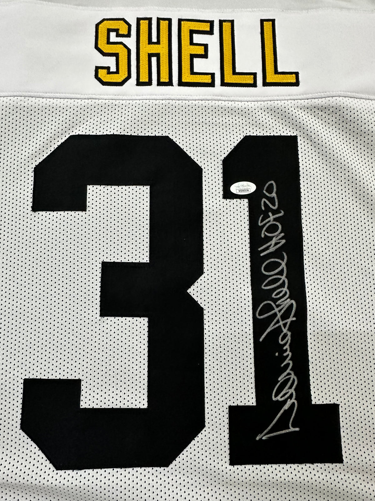 Pittsburgh Steelers Donnie Shell Hand Signed Autographed Custom Jersey HOF 20 Inscription JSA COA