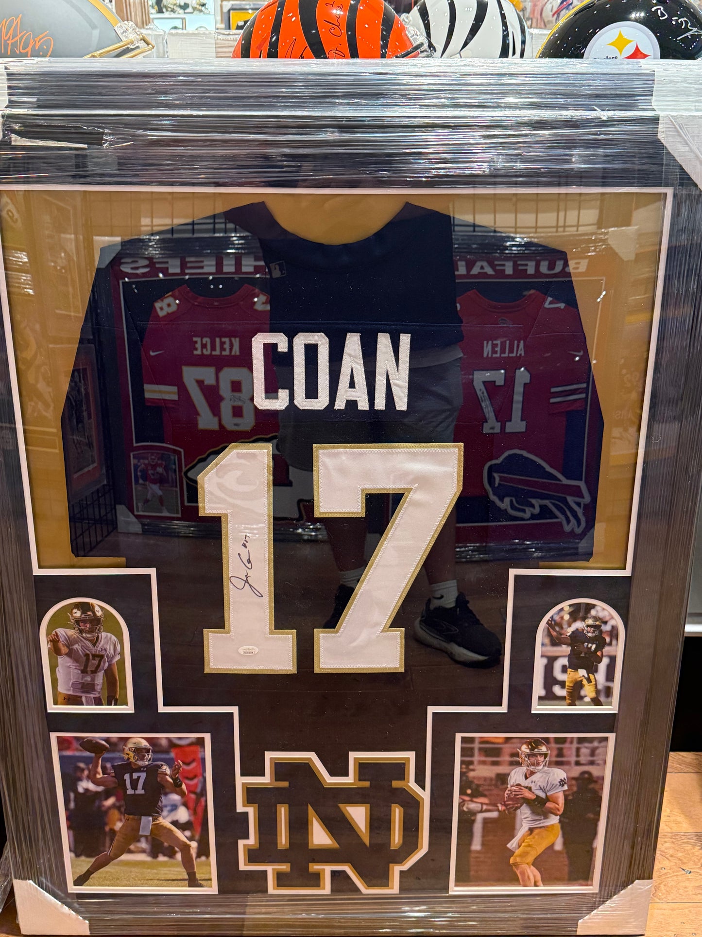 Notre Dame Jack Coan Signed Autographed Jersey Custom Framed COA