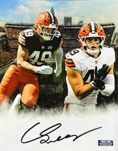 Carson Schwesinger Signed Autographed Cleveland Browns 8x10 Photo Coa