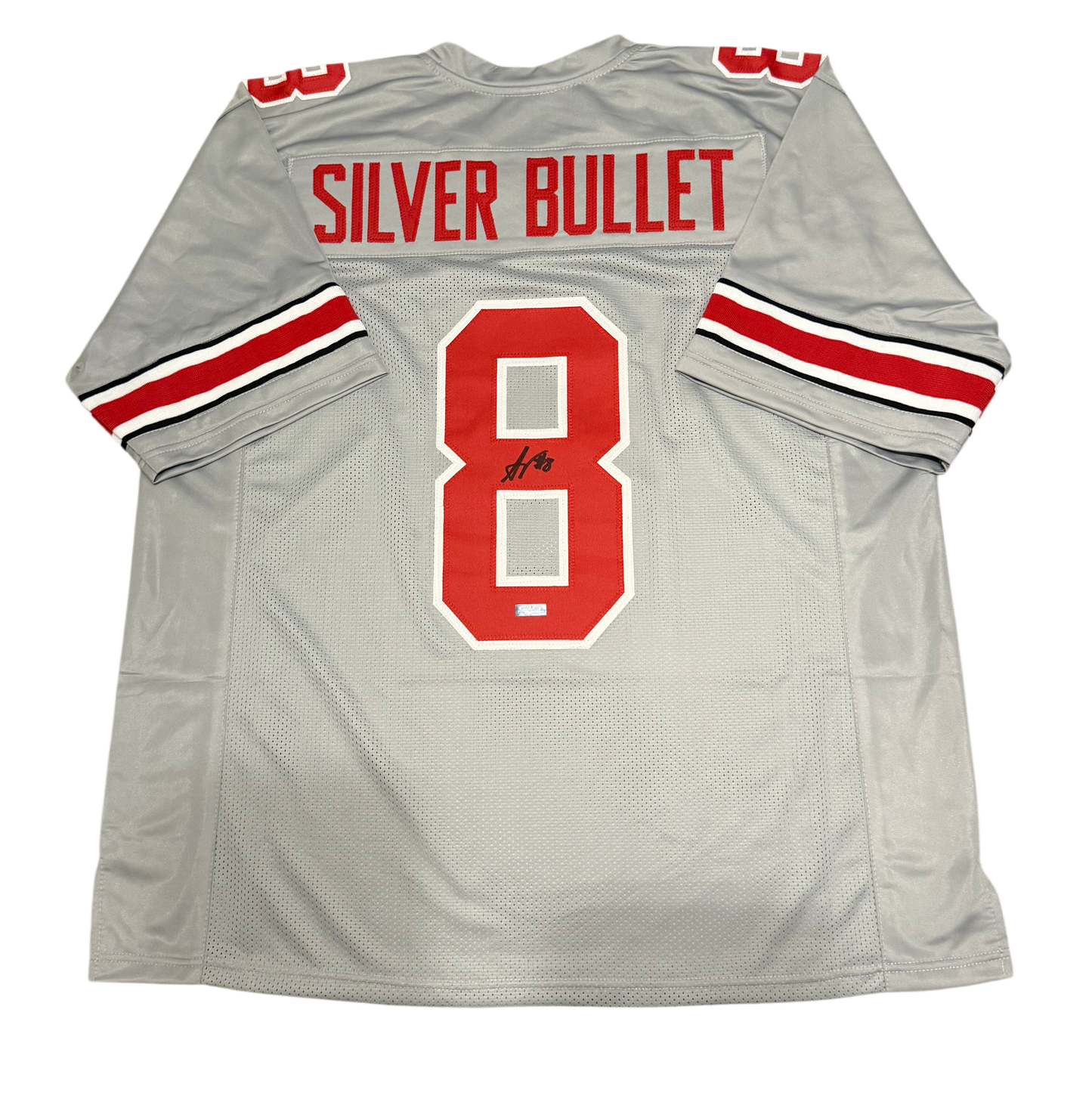 Arvell Reese Signed Autographed Ohio State Buckeyes Gray Custom Jersey Prime Time Witness COA