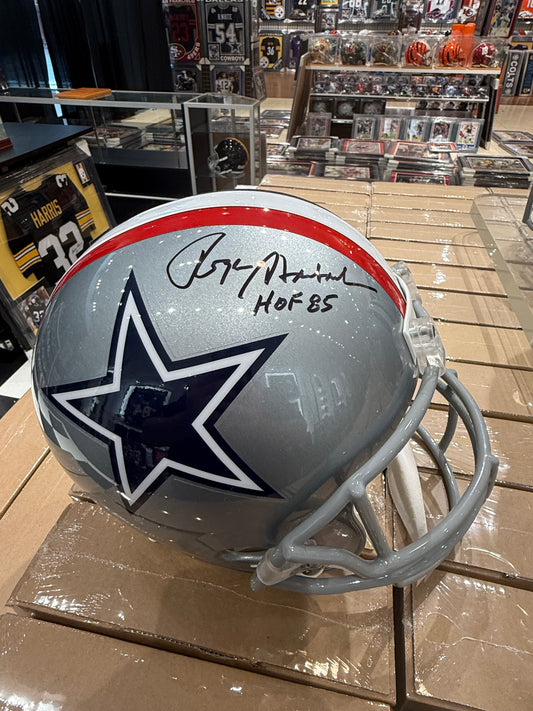 Dallas Cowboys Roger Staubach Signed Autographed Full Size Helmet BAS COA