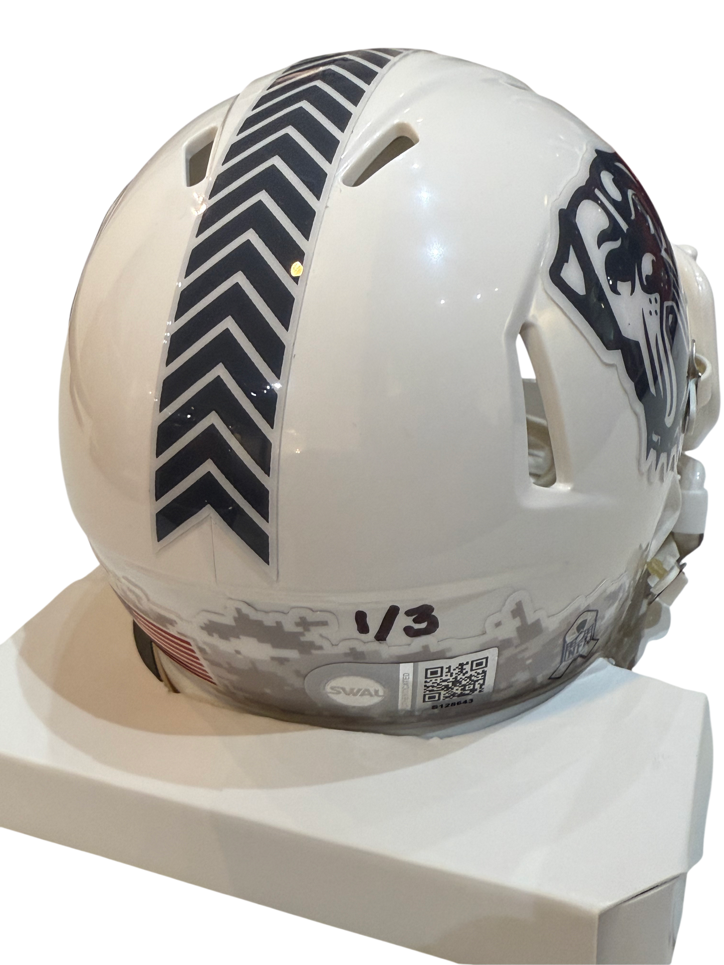Quinshon Judkins Signed Autographed Cleveland Browns Salute To Service White Mini Helmet LIMITED EDITION #’d to only 3 SIGNED IN PINK PAINT PEN includes COA