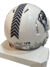 Load image into Gallery viewer, Quinshon Judkins Signed Autographed Cleveland Browns Salute To Service White Mini Helmet LIMITED EDITION #’d to only 3 SIGNED IN PINK PAINT PEN includes COA