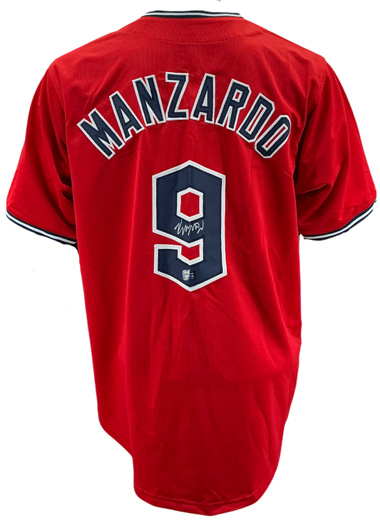 Cleveland Guardians Kyle Manzardo Hand Signed Autographed Custom Jersey PROVA COA