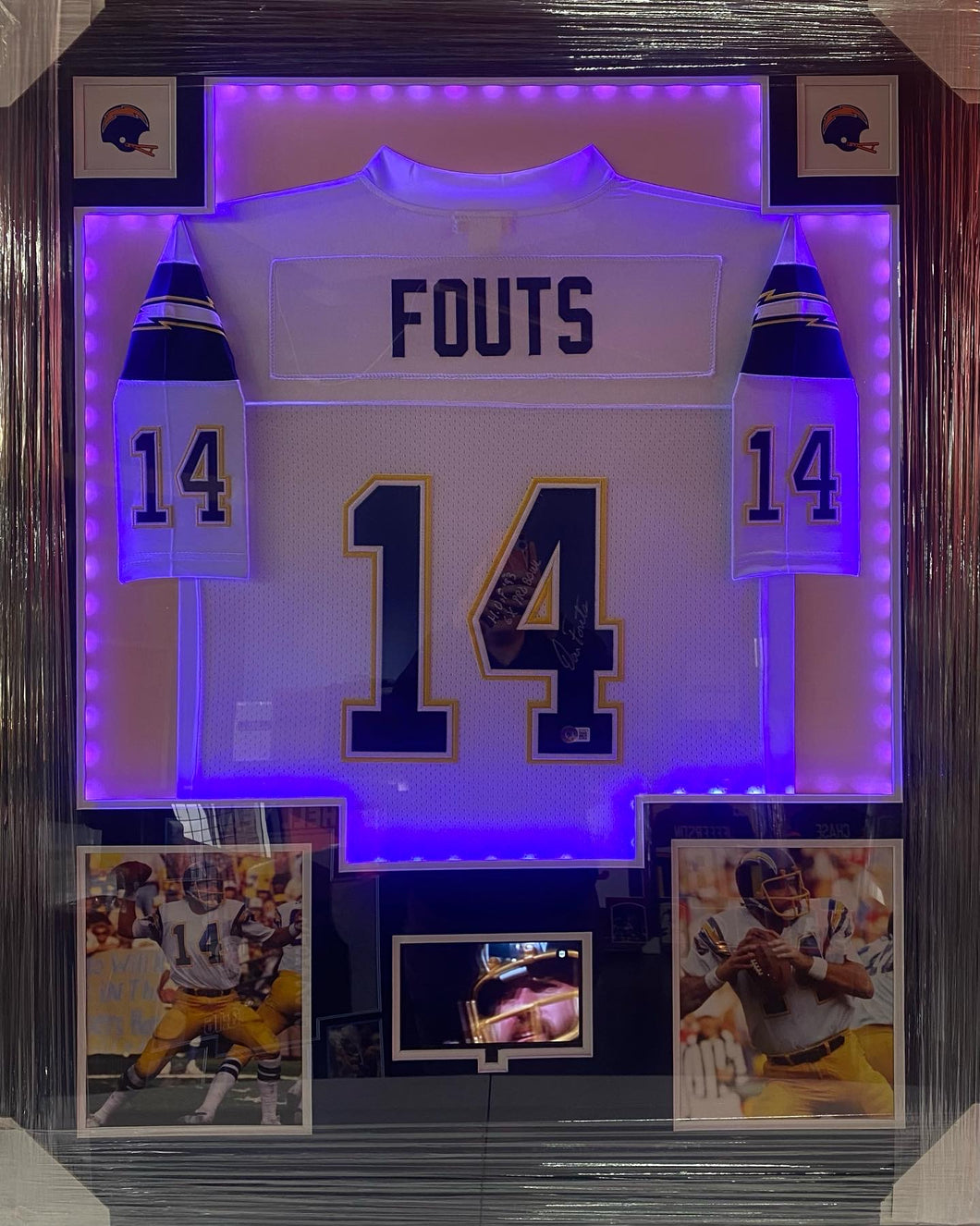 Jersey Framing - LED Lights and Video Screen