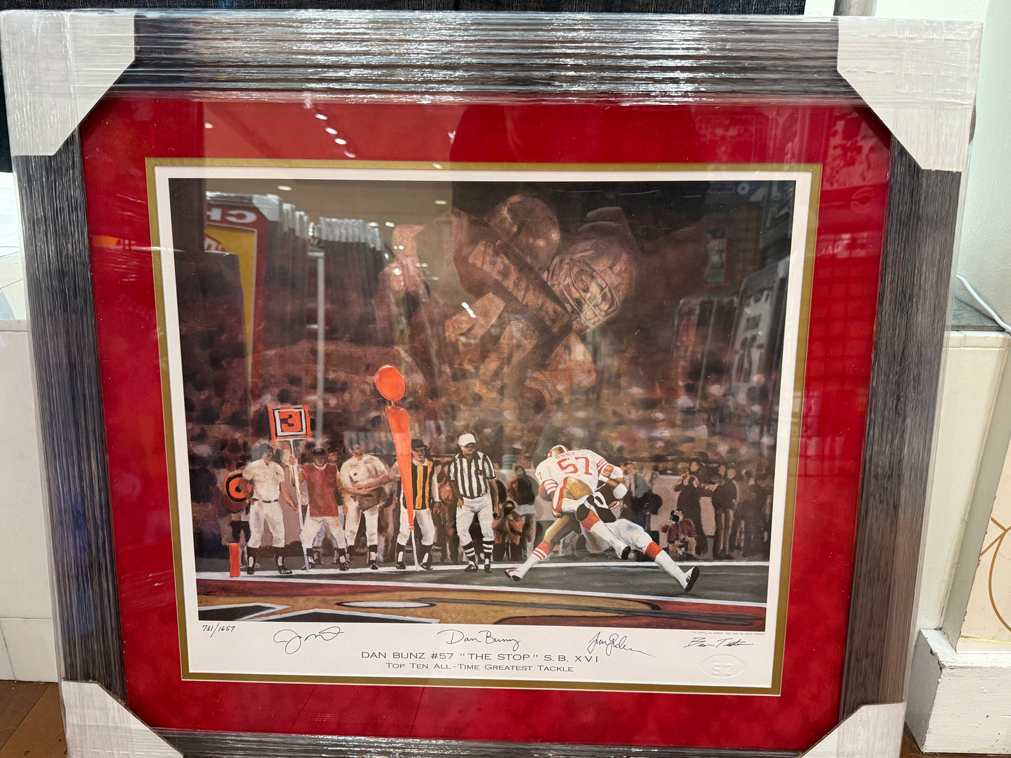 San Francisco 49ers The Stop Signed Autographed 16x20 Photo Custom Framed Signed Litho