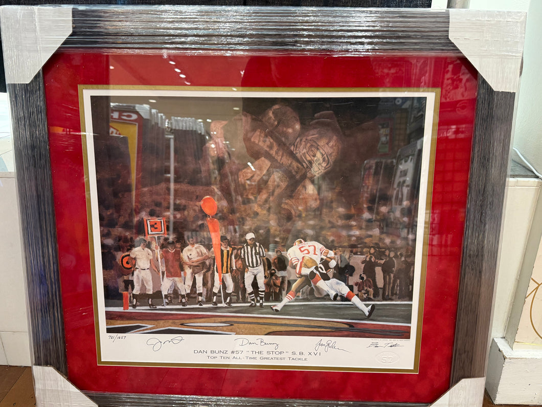 San Francisco 49ers The Stop Signed Autographed 16x20 Photo Custom Framed Signed Litho