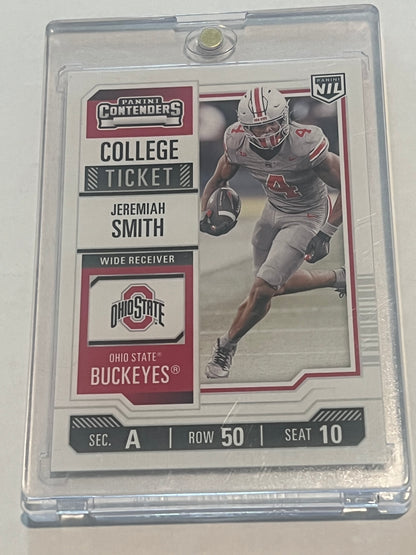Pre-Sale Jeremiah Smith Hand Signed Autographed 2024-25 The Ohio State University Panini College Contenders Card #1