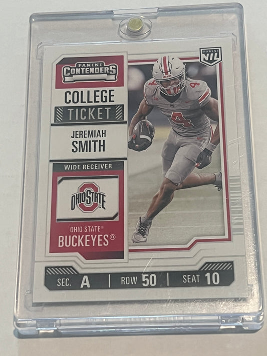 Pre-Sale Jeremiah Smith Hand Signed Autographed 2024-25 The Ohio State University Panini College Contenders Card #1