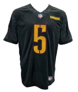 Jayden Daniels Washington Commanders Autographed Nike Black Game Jersey /10