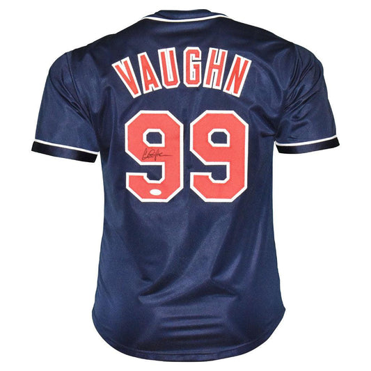 Charlie Sheen Vaughn Major League Hand Signed Autographed Blue Jersey JSA COA