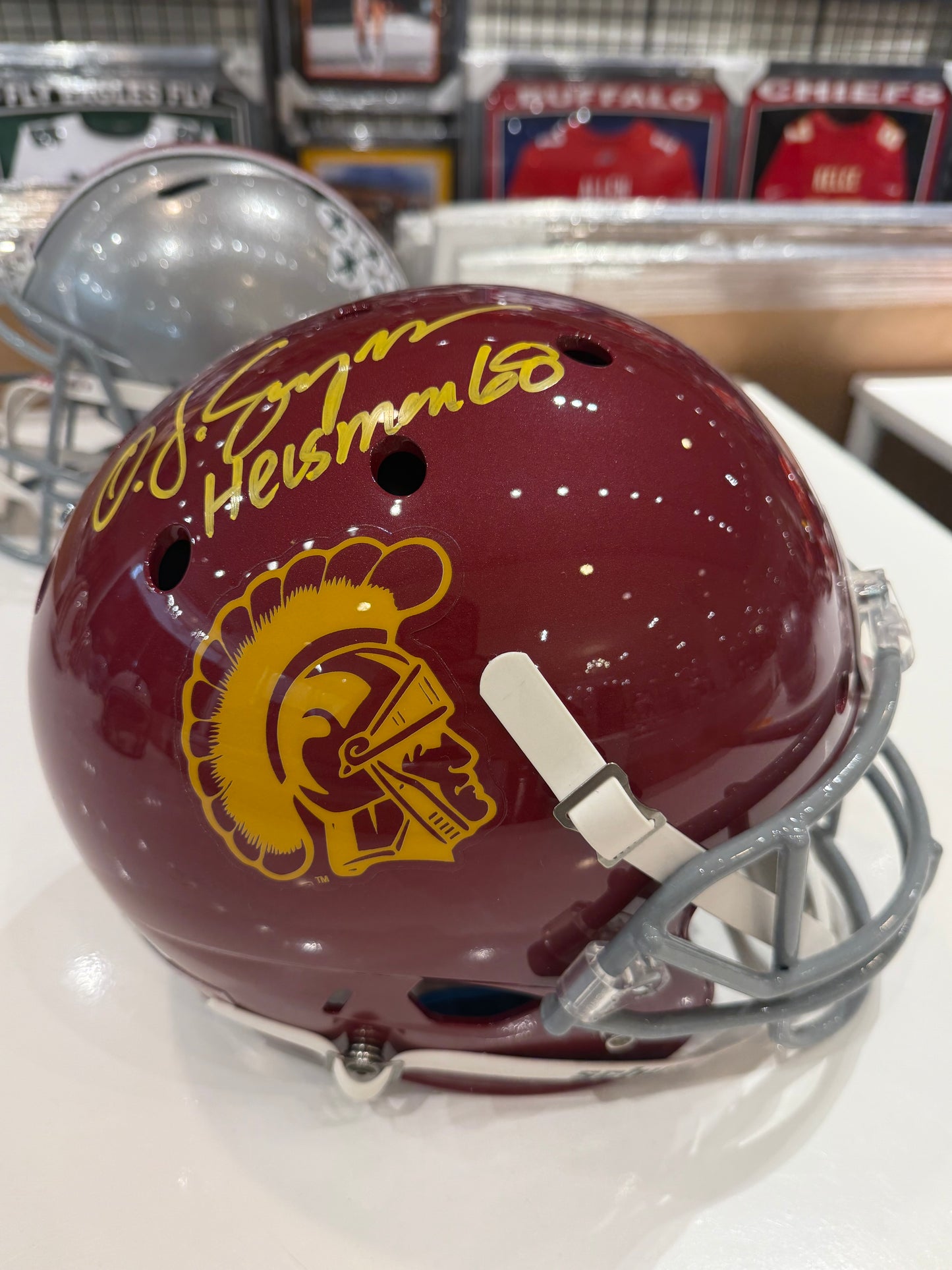 USC Trojans OJ Simpson Signed Autographed Full Size Replica Helmet Five Star COA