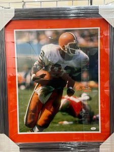 Cleveland Browns Ozzie Newsome Signed Autographed 11x14 Photo Custom Framed JSA COA