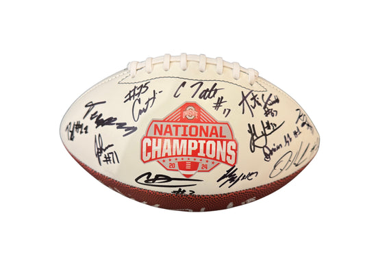 Ohio State Buckeyes Team Signed National Championship Logo Football Swau COA