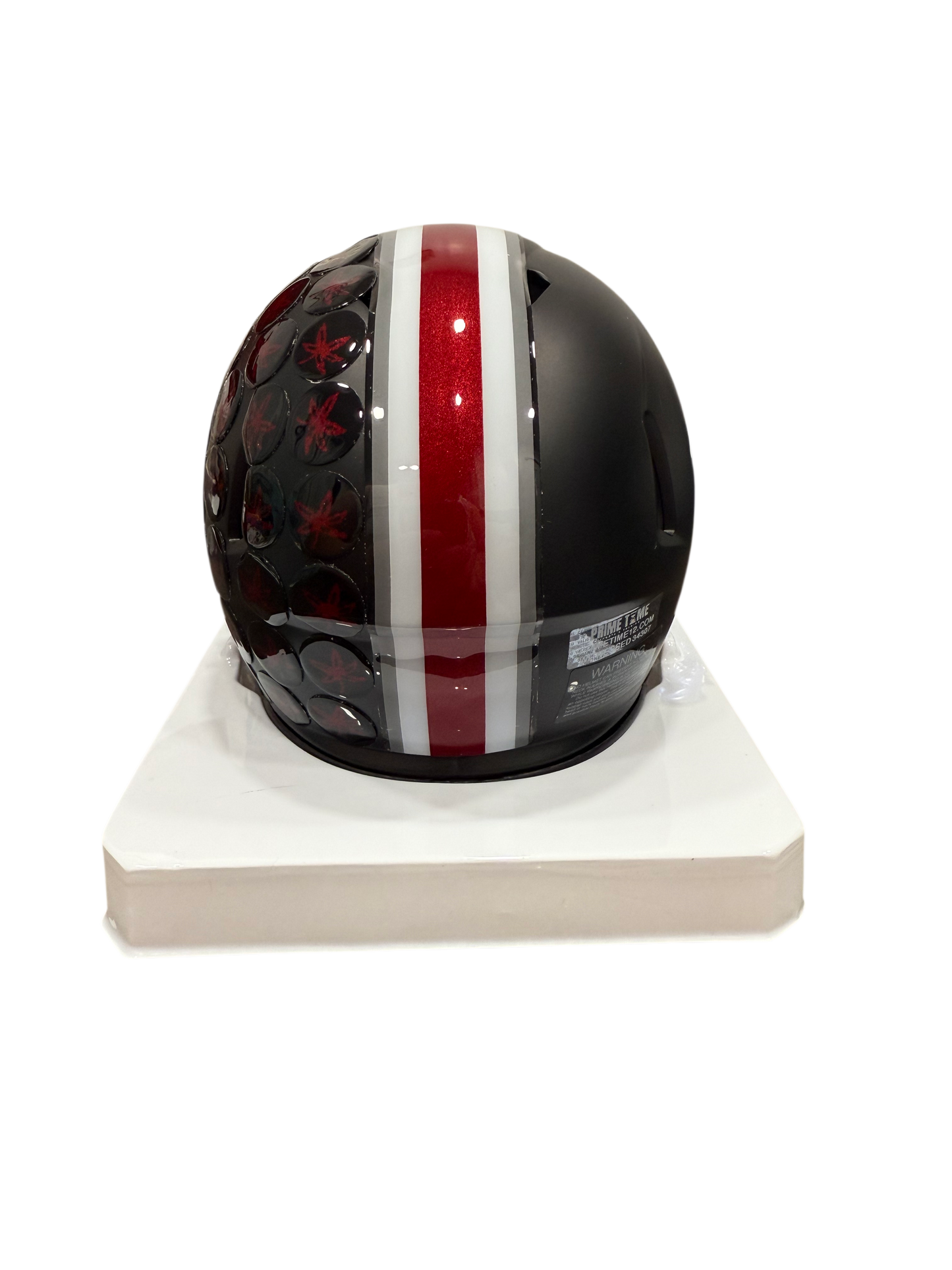 Arvell Reese Signed Autographed Ohio State Buckeyes Black Mini Helmet Prime Time Witness Coa
