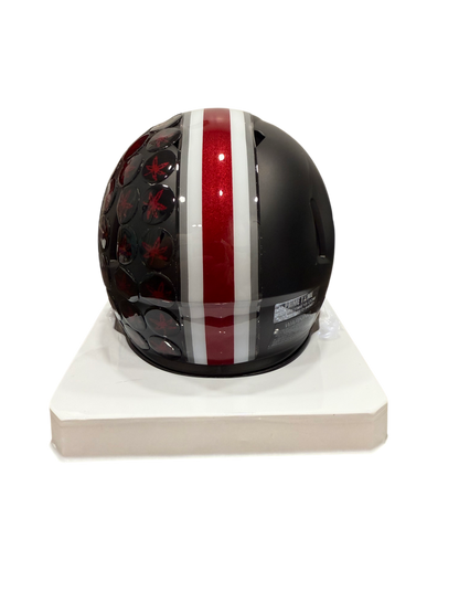 Arvell Reese Signed Autographed Ohio State Buckeyes Black Mini Helmet Prime Time Witness Coa