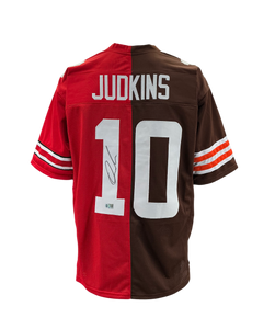 Quinshon Judkins Signed Autographed Cleveland Browns Ohio State Buckeyes Custom Split Jersey Swau COA