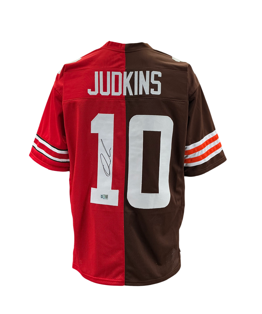 Quinshon Judkins Signed Autographed Cleveland Browns Ohio State Buckeyes Custom Split Jersey Swau COA
