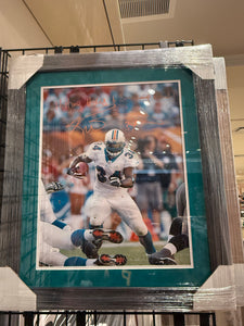 Miami Dolphins Rickey Williams Signed 16x20 photo custom framed JSA COA