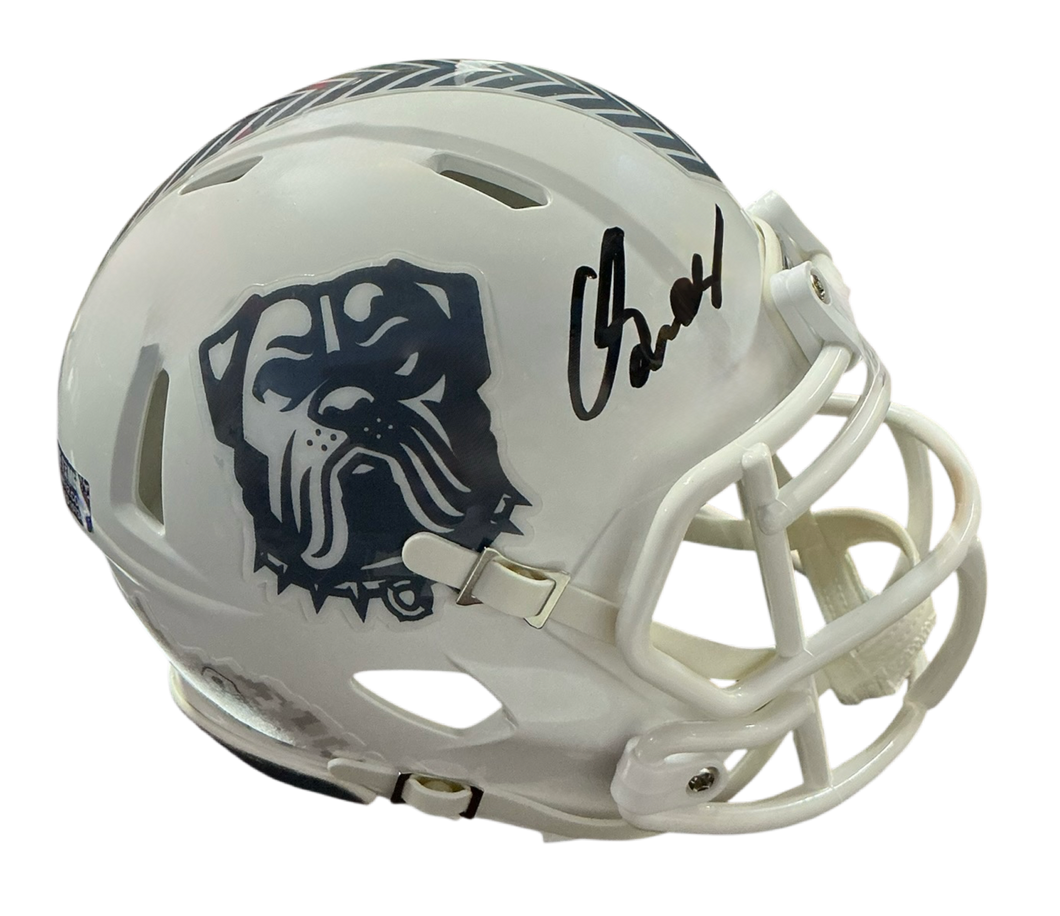 Carson Schwesinger Signed Autographed Cleveland Browns Salute To Service Mini Helmet Coa