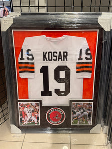 Cleveland Browns Bernie Kosar Hand Signed Autographed Jersey Custom Framed
