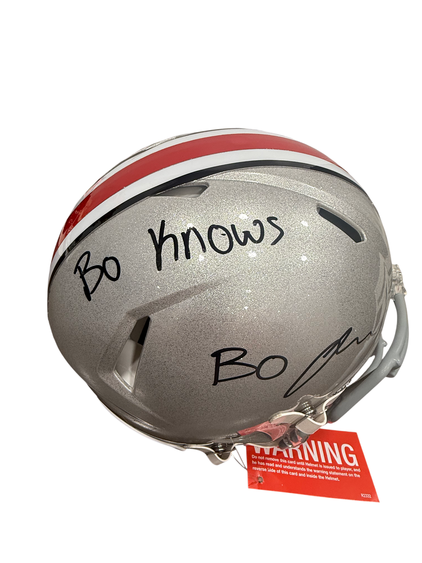 Bo Jackson Signed Autographed Ohio State Authentic Full Size Helmet With Inscription THESE ARE EXTREMELY RARE Prime Time Witness COA