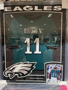 Philadelphia Eagles AJ Brown Signed Autographed Jersey Custom Framed COA