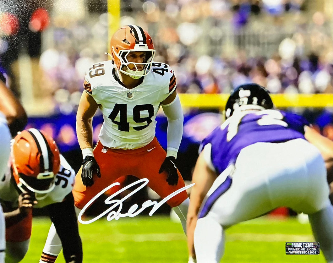 Carson Schwesinger Signed Autographed Cleveland Browns 8x10 Photo Coa