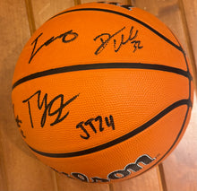 Load image into Gallery viewer, 2025 Cleveland Cavaliers Team Signed Basketball Autographed by 5 Cavs including Ty Jerome, De’Andre Hunter, Isaac Okoro, Jaylon Tyson, &amp; Dean Wade with COA