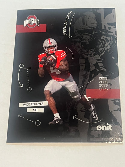 Pre-Sale Jeremiah Smith Hand Signed Autographed 2025 ONIT Athlete Ohio State Buckeyes Silhouette Card SIL-11