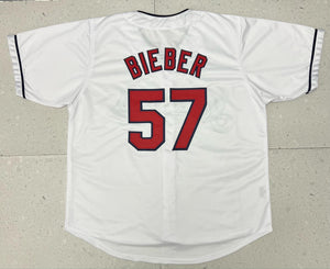 Shane Bieber White Unsigned Custom Jersey