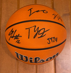 2025 Cleveland Cavaliers Team Signed Basketball Autographed by 5 Cavs including Ty Jerome, De’Andre Hunter, Isaac Okoro, Jaylon Tyson, & Dean Wade with COA
