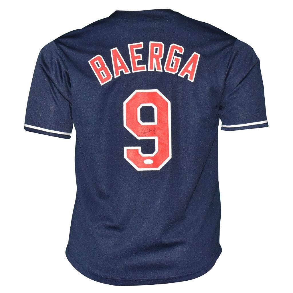 Cleveland Indians Carlos Baerga Hand Signed Autographed Custom Blue Jersey JSA COA
