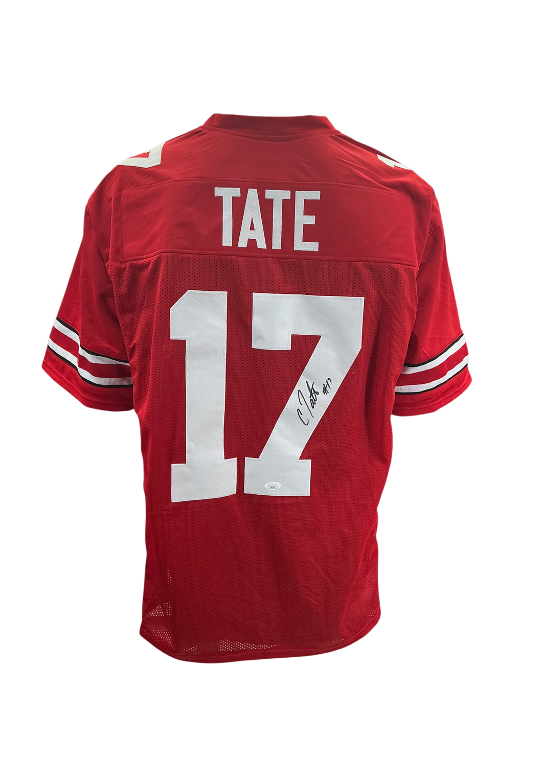 Ohio State Buckeyes Carnell Tate Hand Signed Autographed Custom Red Jersey JSA COA