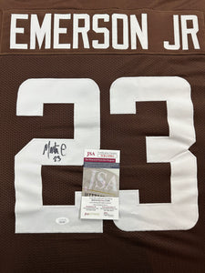 Cleveland Browns Martin Emerson Jr “MJ” Hand Signed Autographed Custom Jersey JSA COA