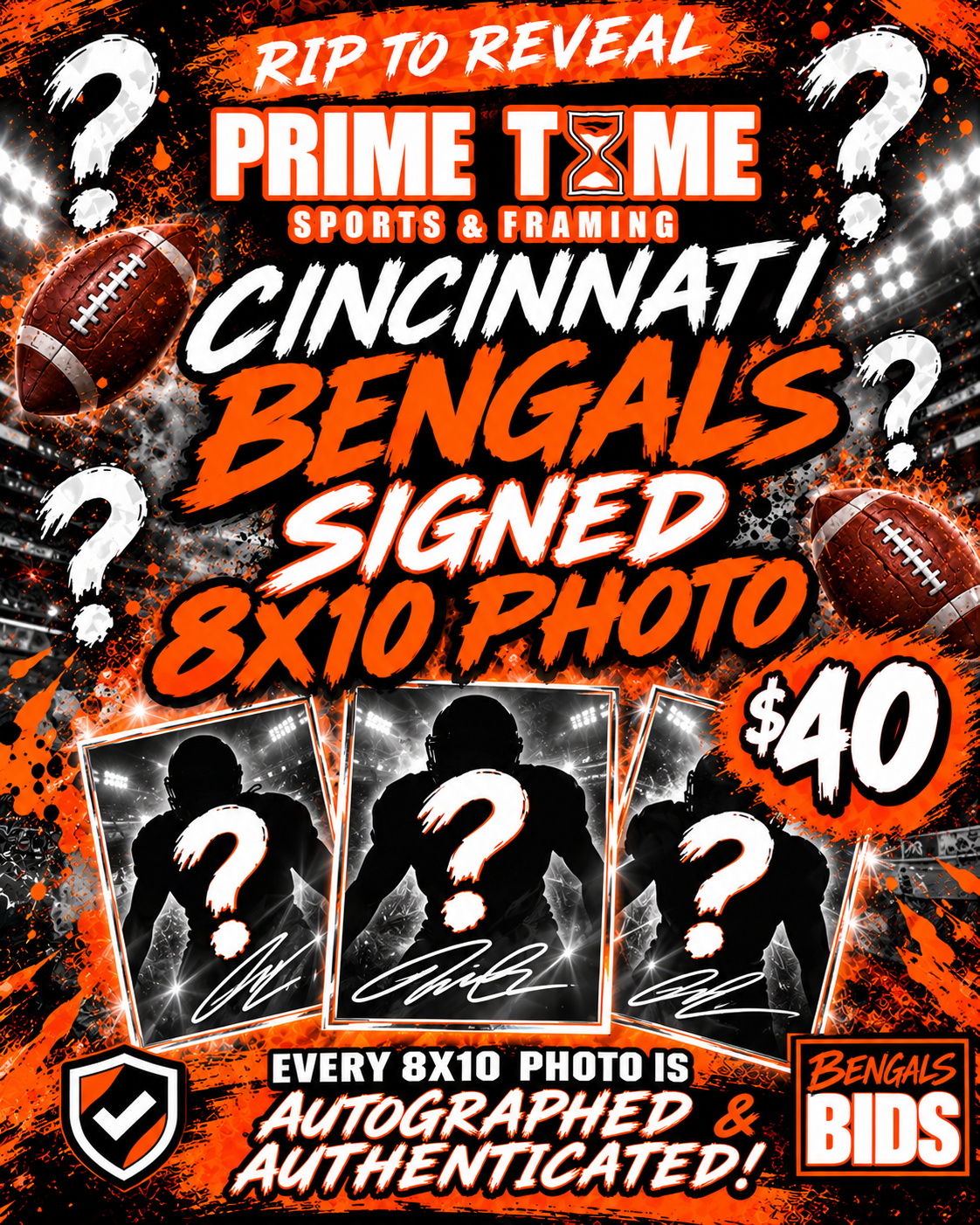 Cincinnati Bengals Signed Mystery 8x10 Photo