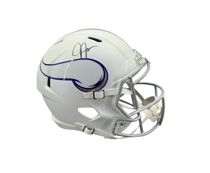 Justin Jefferson Signed Autographed Minnesota Vikings Full Size Authentic Helmet Beckett COA