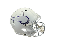 Load image into Gallery viewer, Justin Jefferson Signed Autographed Minnesota Vikings Full Size Authentic Helmet Beckett COA