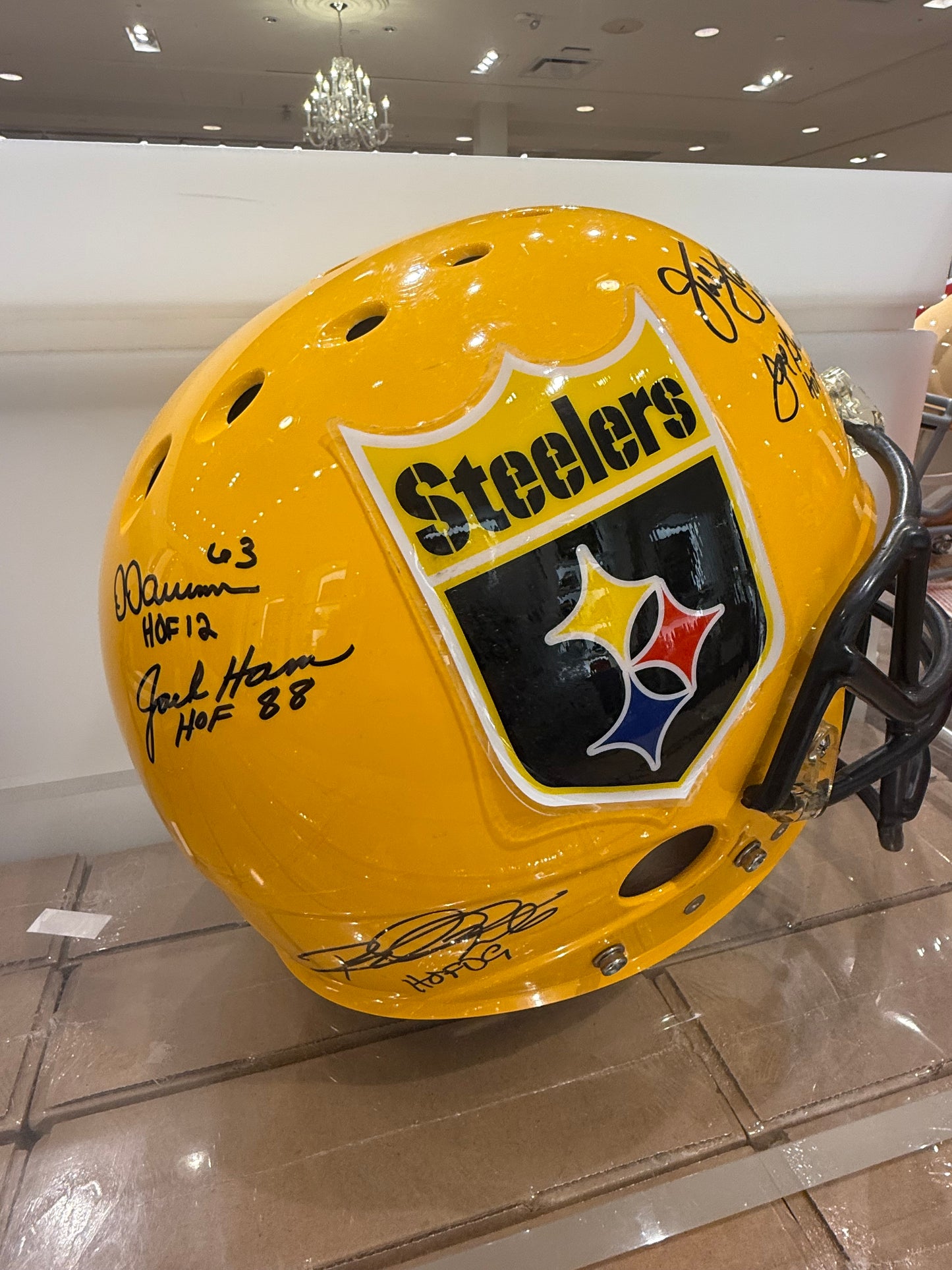 Pittsburgh Steelers Jack Ham, Joe Greene, and More Signed Autographed Full Size Helmet JSA COA